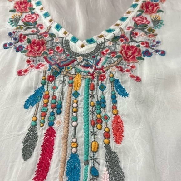 Johnny Was heavily embroidered Komanchi top NWT - Picture 3 of 7